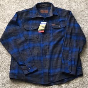 NEW mens ORVIS long sleeve plaid heavyweight flannel shirt - M